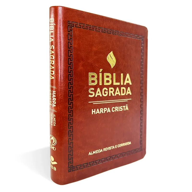 Bíblia Slim | ARC | CPAD Marrom | Harpa Cristã | Capa Flexível