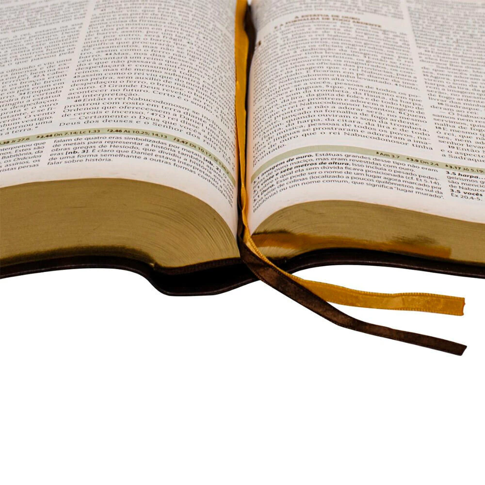 Bíblia de Estudo Igreja Primitiva | NAA | Capa Luxo Marrom