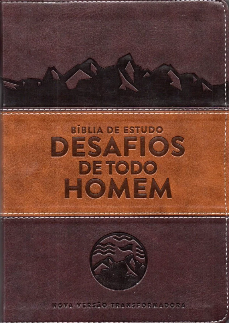 Bíblia de Estudo Desafios de Todo Homem | NVT | Marrom