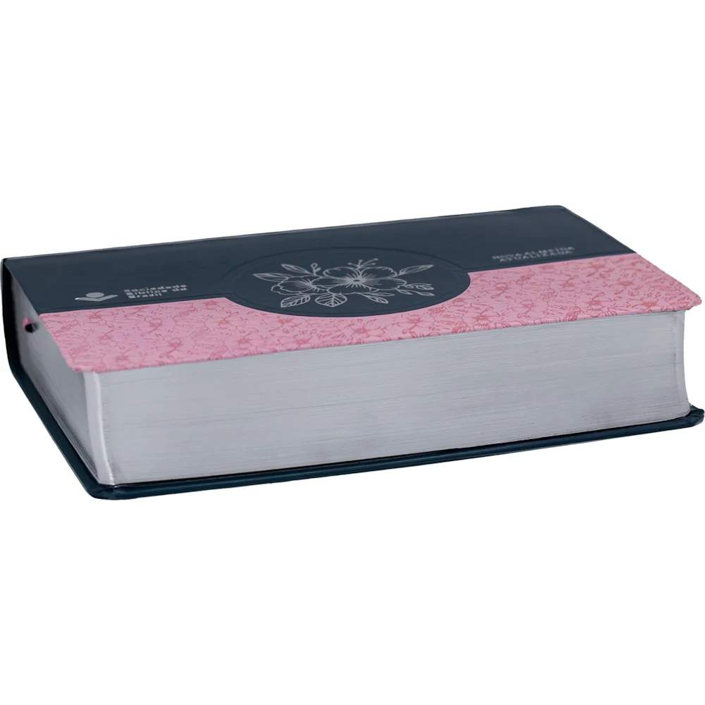 Bíblia Sagrada Letra Supergigante Média | NAA | Azul e Rosa