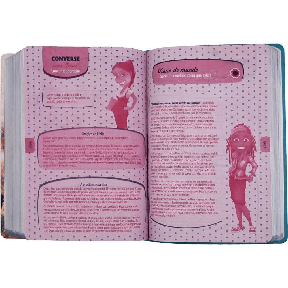 Bíblia de Estudo | Entre Meninas e Deus | NTLH | Capa Meninas