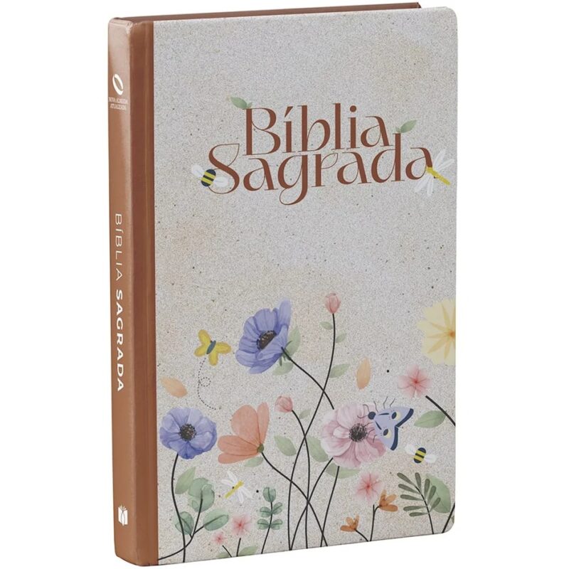 Bíblia Letra Normal | NAA | Flores | Slim Capa Dura